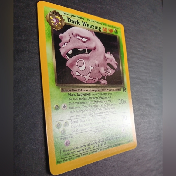 Dark Weezing Pokemon Card - Team Rocket - 14/82 Rare Holo - Picture 4 of 9